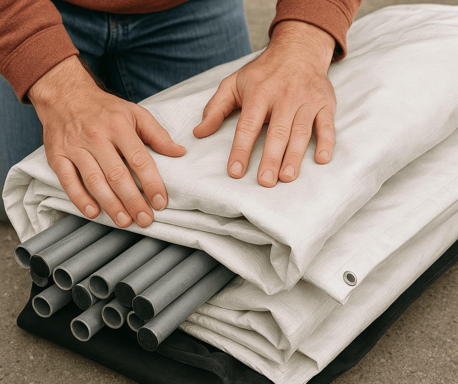 Odpowiednie przechowywanie hali namiotowej