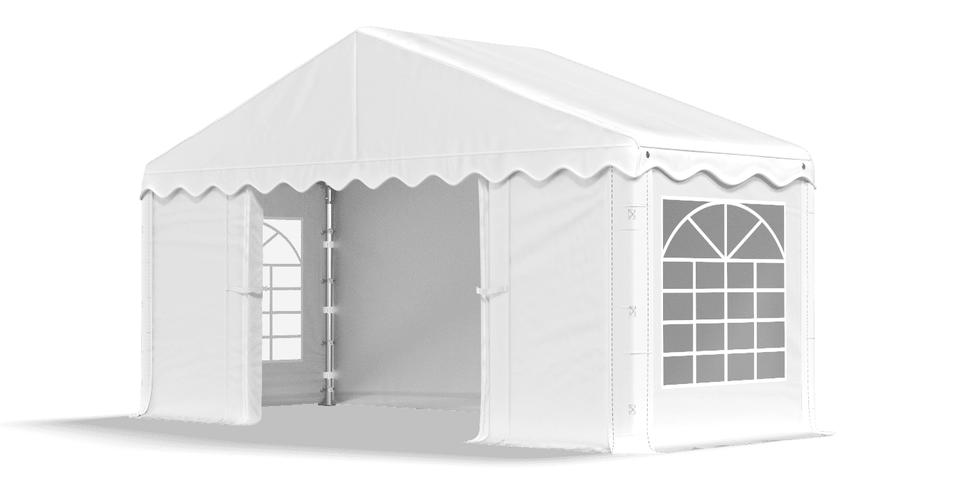 Mały, ekonomiczny namiot z oknami witrażowymi