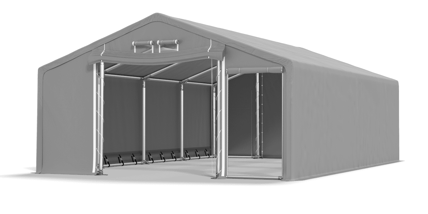 Hala namiotowa z dodatkowym wejściem