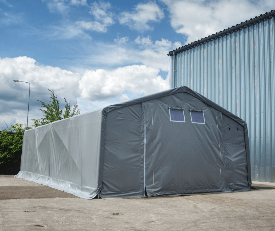 Szczelny namiot magazynowy całoroczny