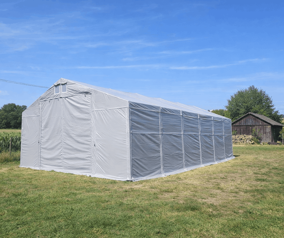 Hala namiotowa z mobilną konstrukcją