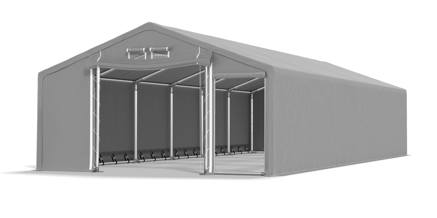 Hala namiotowa z dodatkowym wejściem