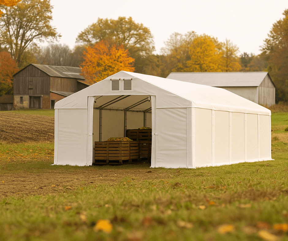 Jesień to czas na magazyn! Sprawdź zalety namiotów całorocznych