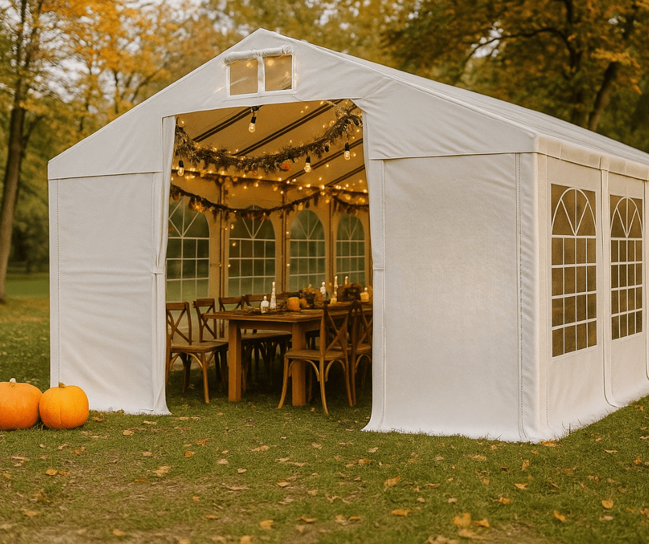 Jesienny namiot imprezowy