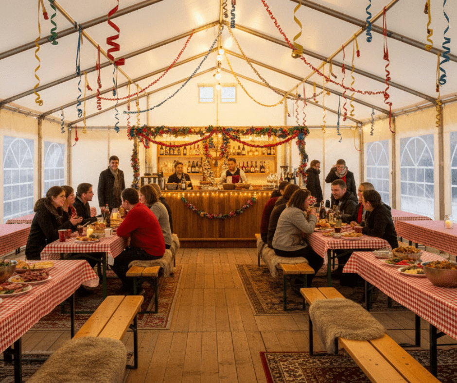 Strefa gastronomiczna na miejskiej imprezie