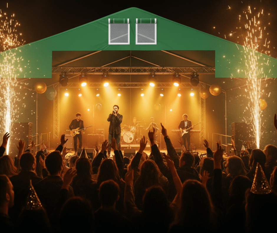 Scena w namiocie eventowym na imprezach miejskich