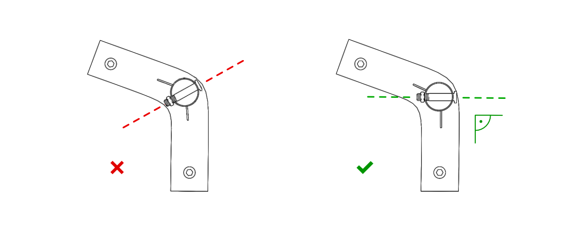 Prawidłowe ułożenie sruby imbusowej w łączniku bocznym