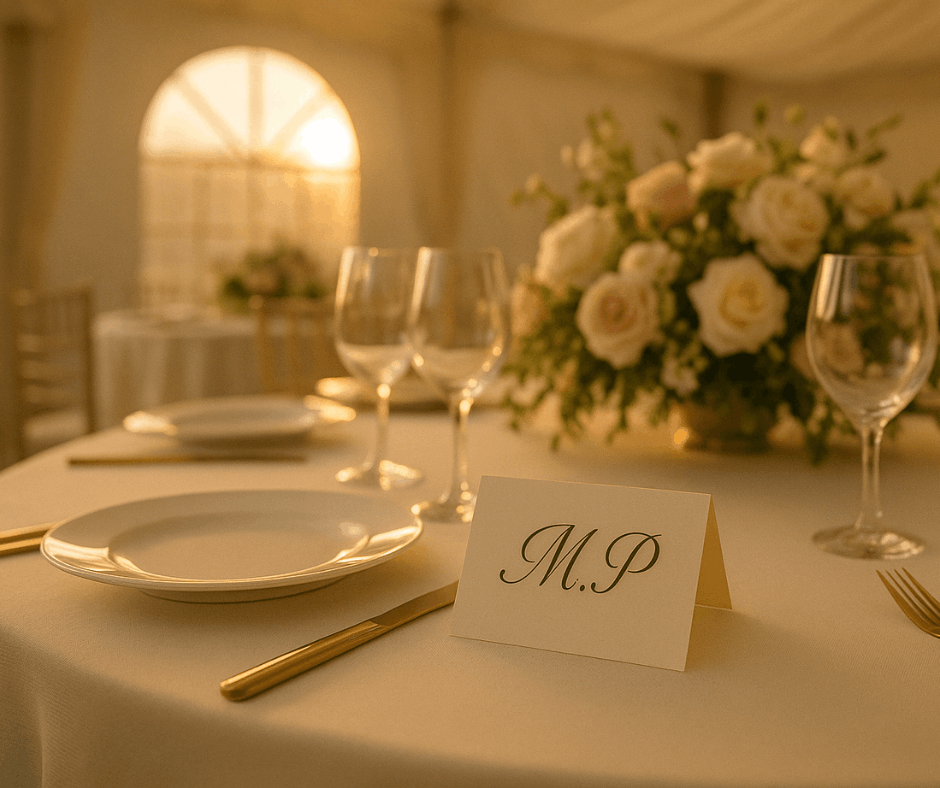 Dekoracje stołu do namiotu weselnego