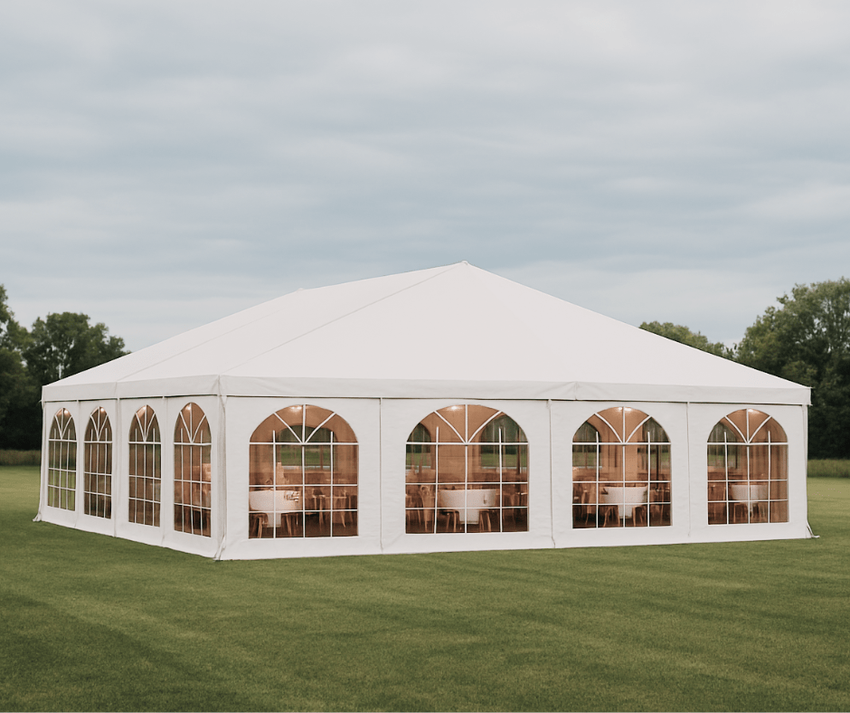 Wesele w plenerze z namiotem eventowym