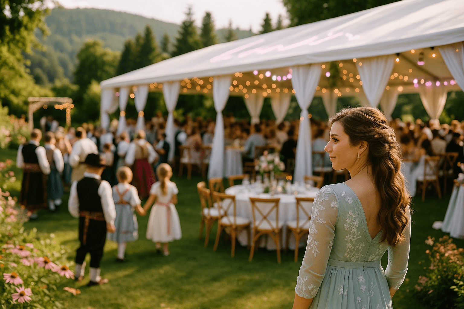 Wesele plenerowe pod namiotem imprezowym