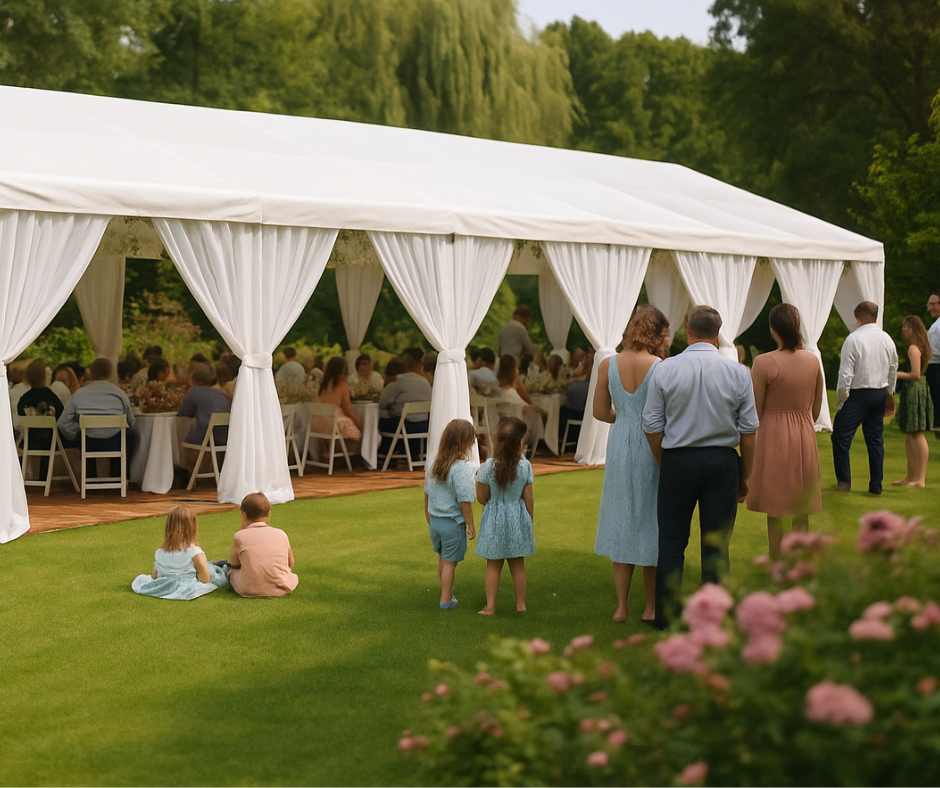 Namiot na eventy rodzinne w plenerze