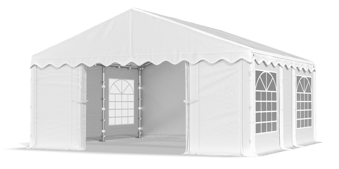 Namiot z plandeką PE w kolorze białym