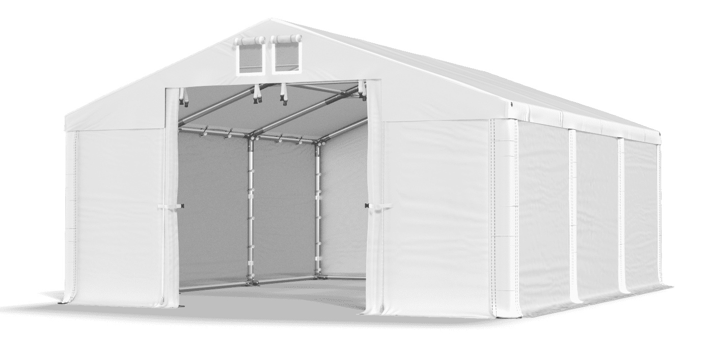 Biały namiot garażowy