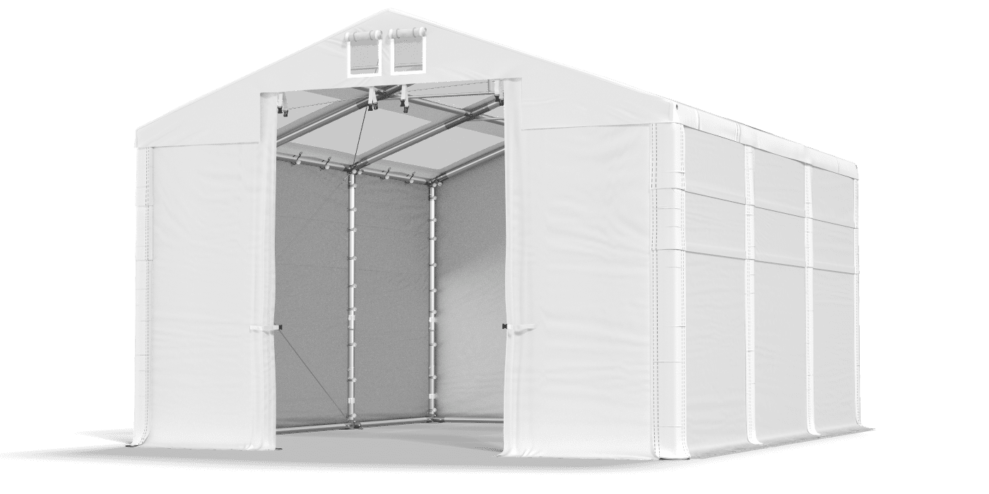 Biały namiot magazynowy