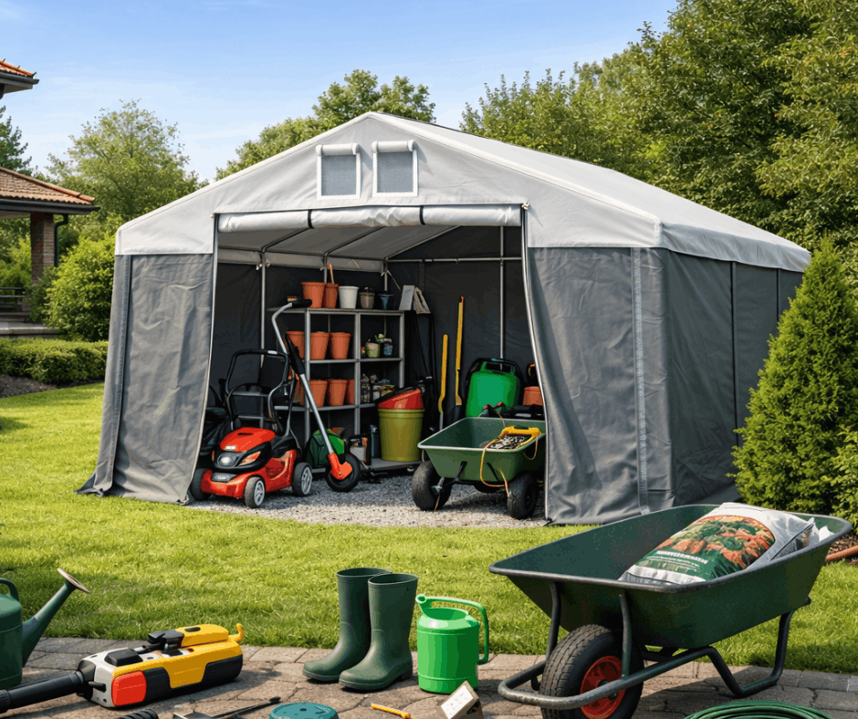 Namiot magazynowy dla właścicieli domów jednorodzinnych