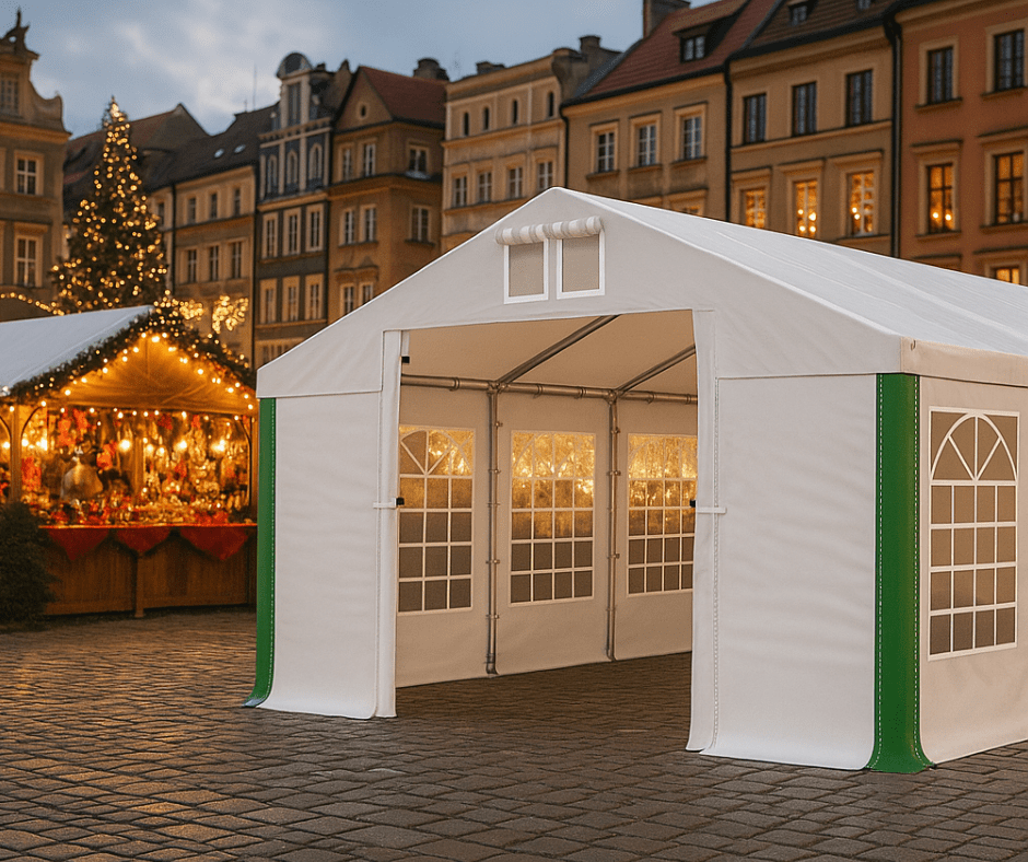 Całoroczny namiot handlowy dla sprzedawców