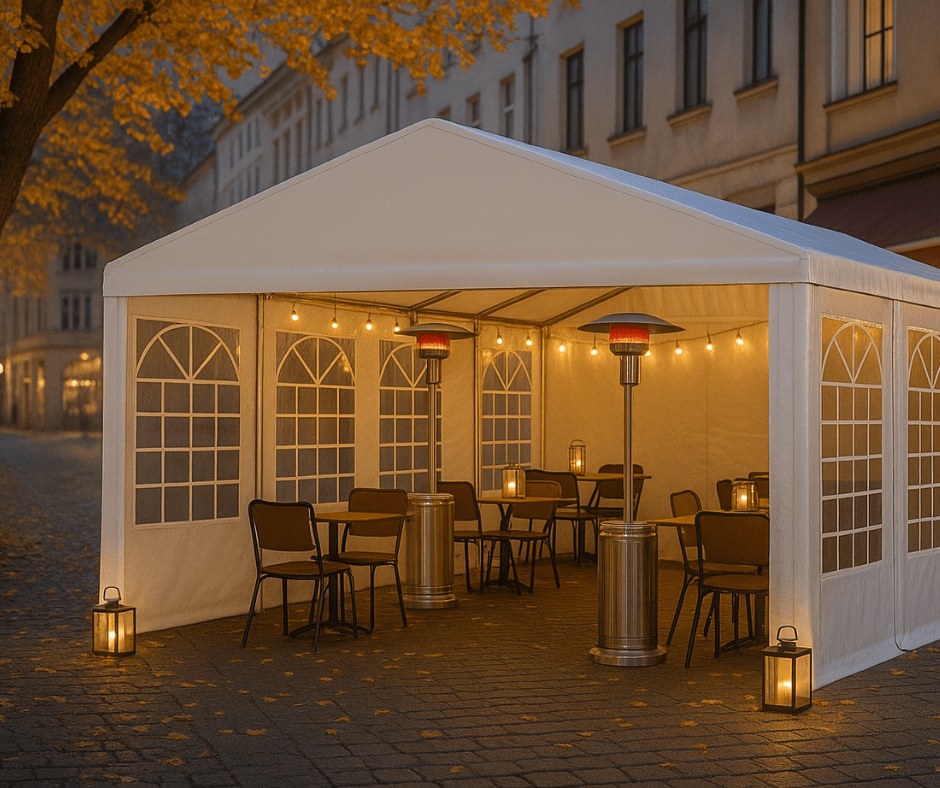 Całoroczny namiot gastronomiczny przy restauracji