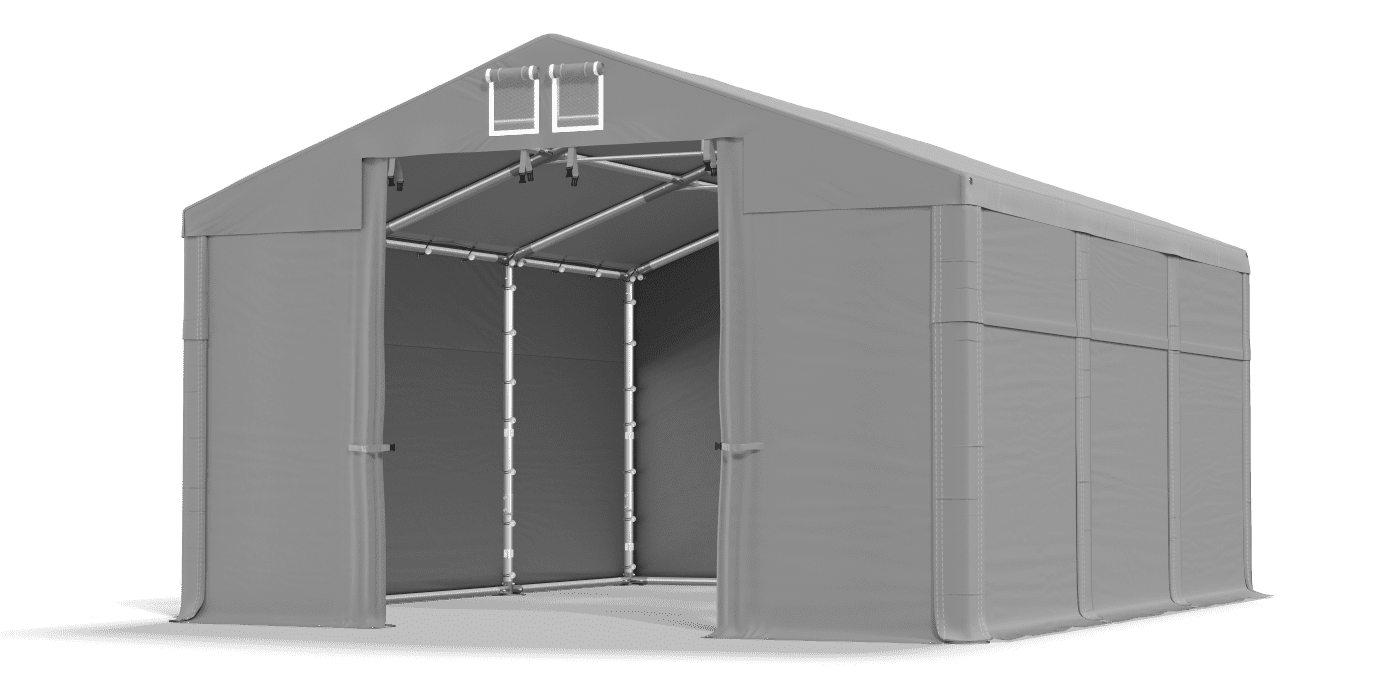 Namior rolniczy szary z pełną plandeką