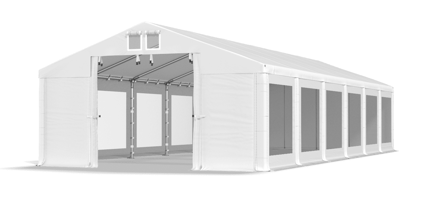 Namiot z transparentnymi ścianami 6x12m