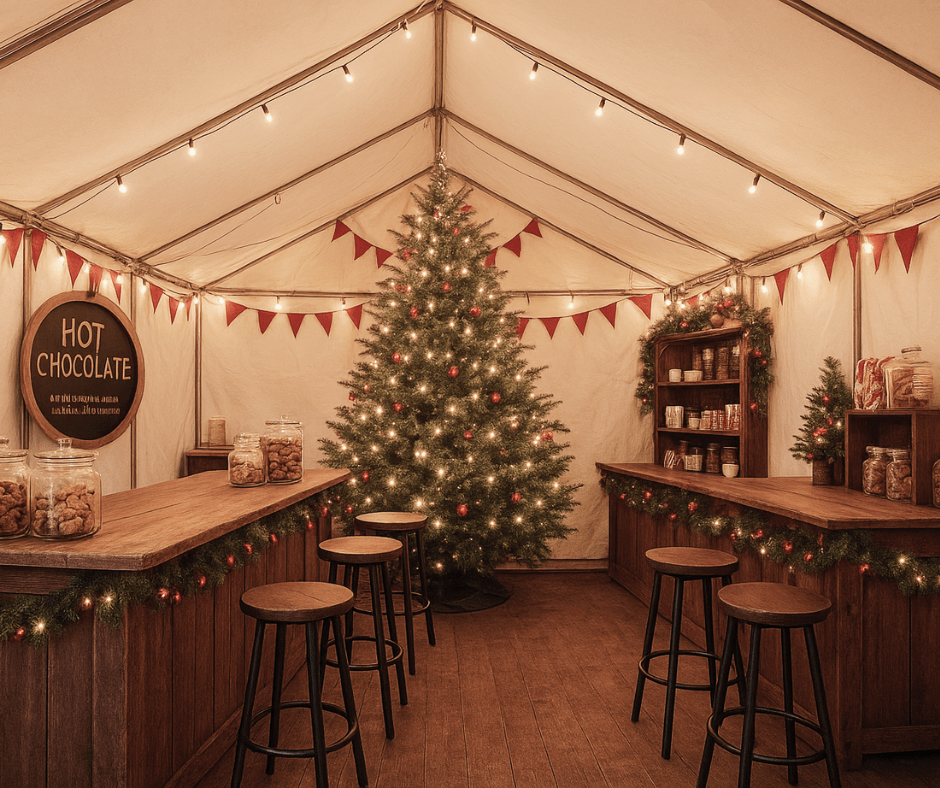  Dekoracje świąteczne namiotu handlowego