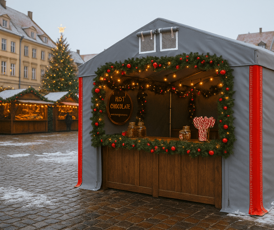 Wyróżnij swoje stoisko na jarmarkach bożonarodzeniowych z namiotem handlowym!