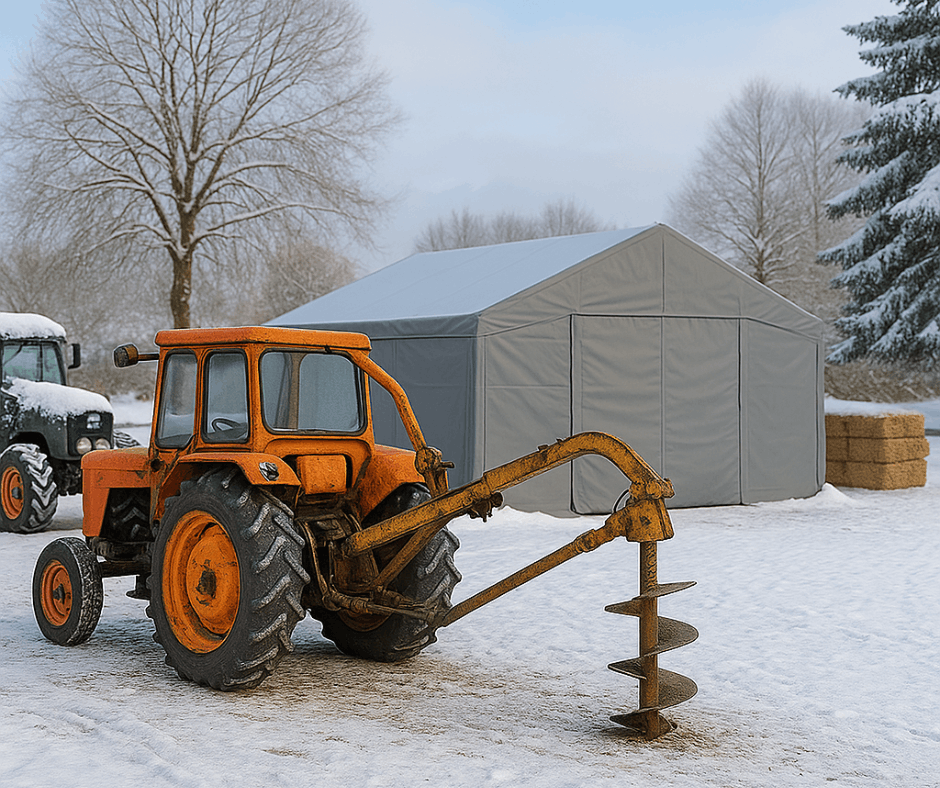 Całoroczna hala namiotowa w okresie zimowym